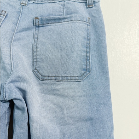 Wonder Nation Girls Blue Straight Leg Cargo Jeans Size 8 Adjustable Kids Denim - Picture 11 of 16